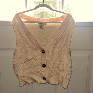 Cream sweater vest
